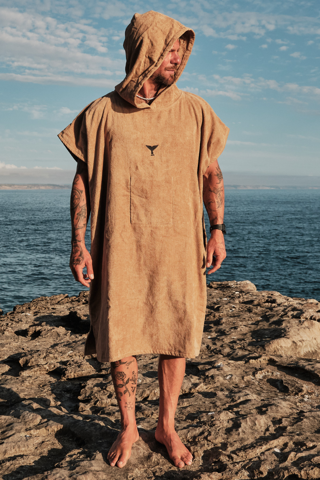Poncho turco com capuz
