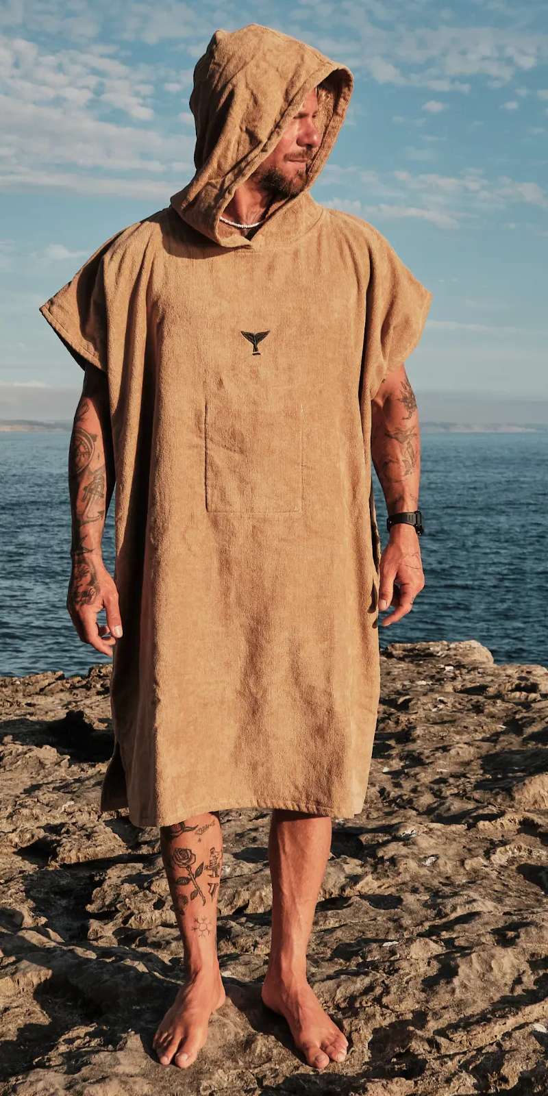 Poncho turco com capuz