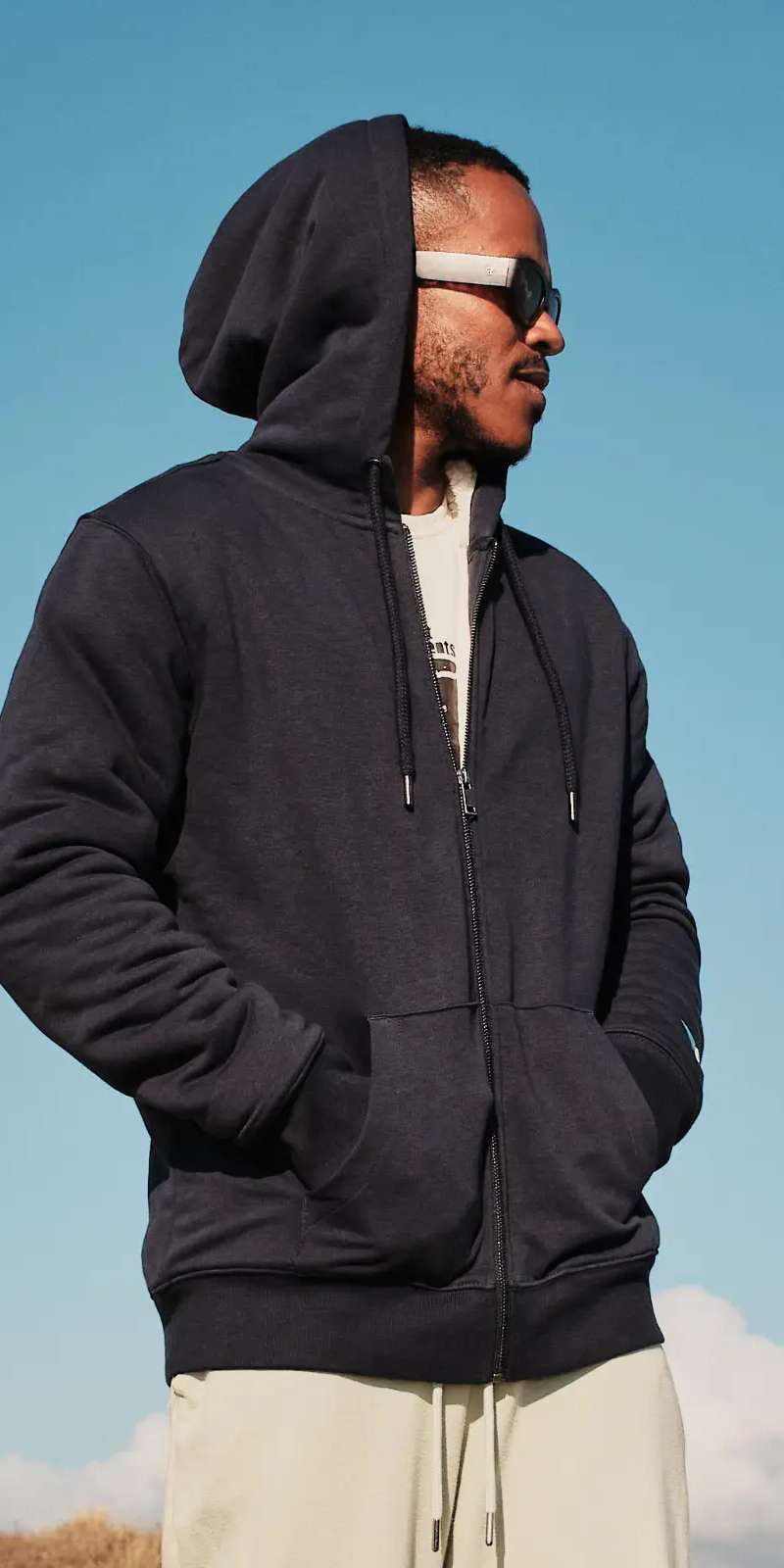 Sherpa hoodie com fecho
